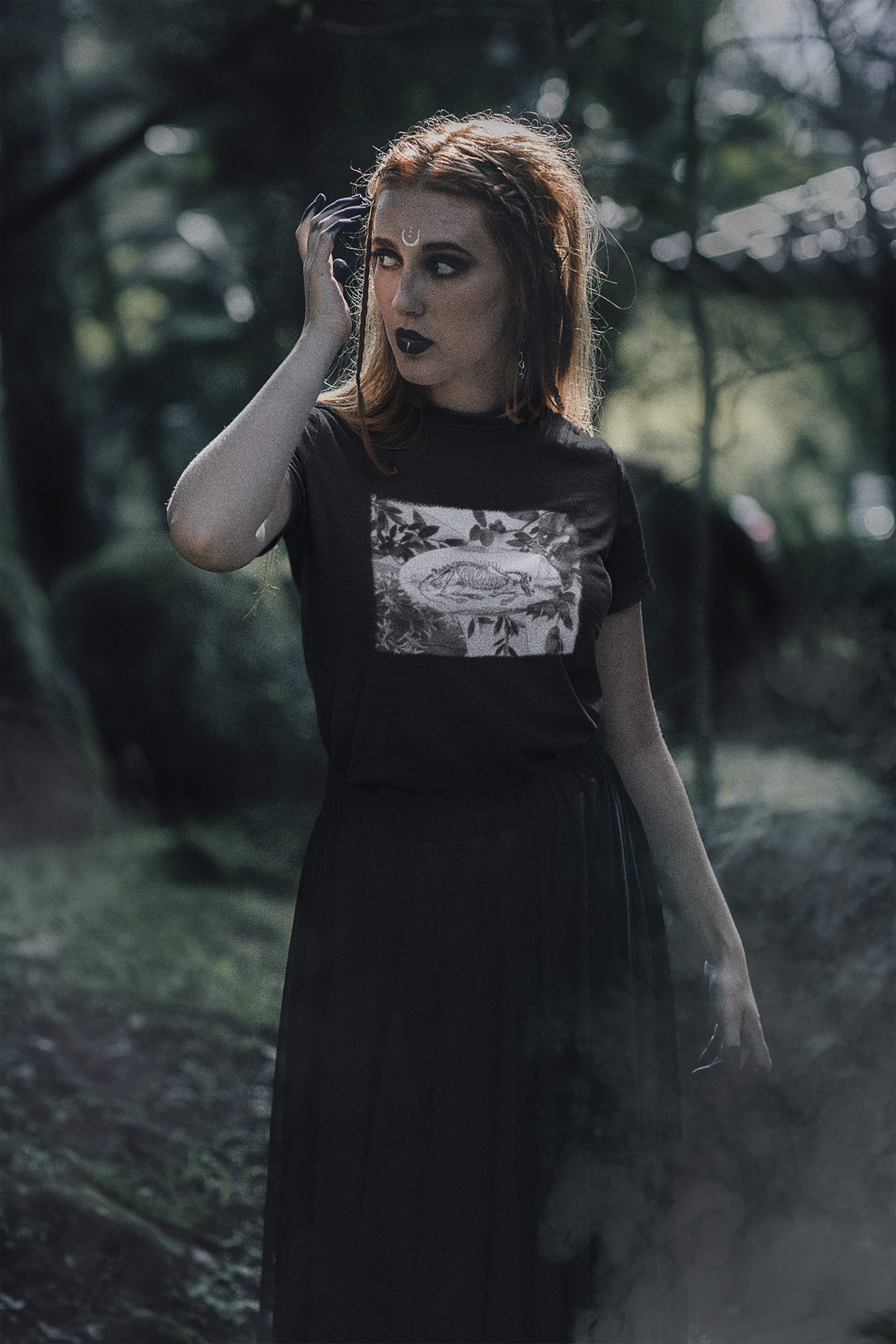 Courage Wolf Bones T-Shirt - Birch Bark White