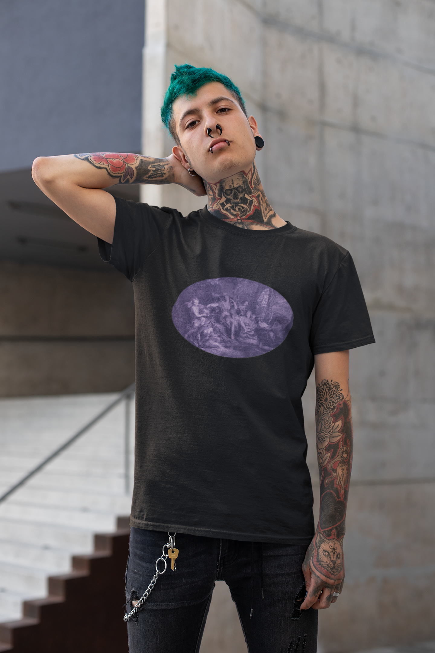 Diana and Her Maidens T-Shirt - Soft Purple