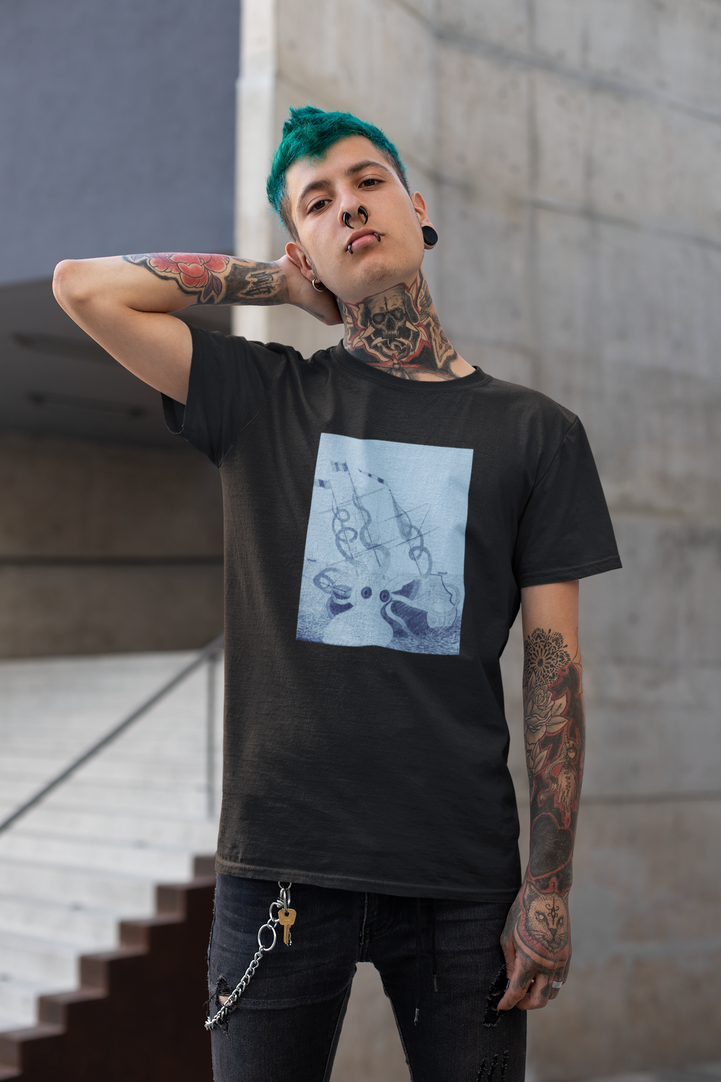 From the Deep T-Shirt - Cobalt Blue