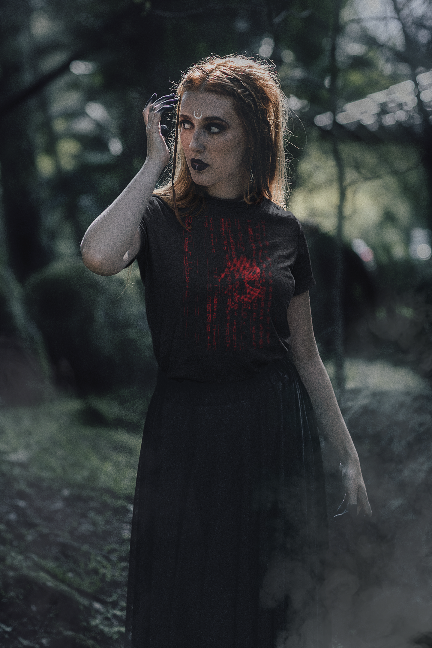 Ghost in the Machine Skull T-Shirt - Red