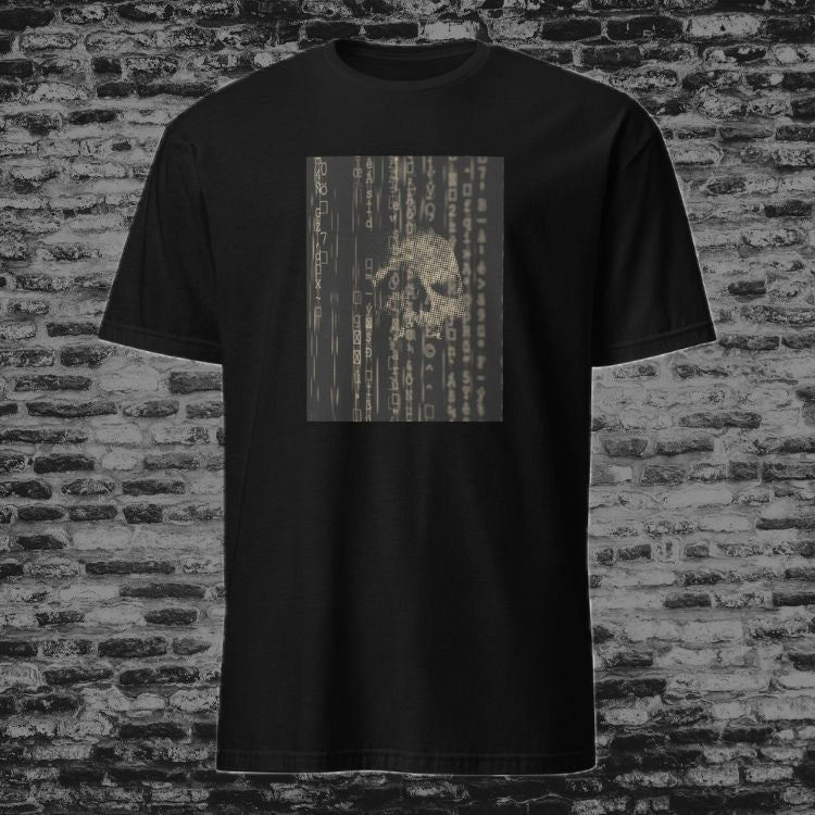 Ghost in the Machine Skull T-Shirt - Sepia