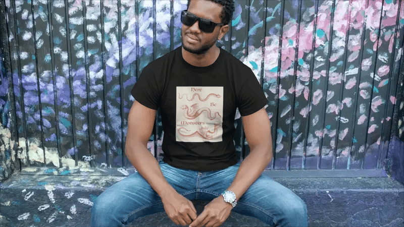 Here Be Monsters T-Shirt - Red