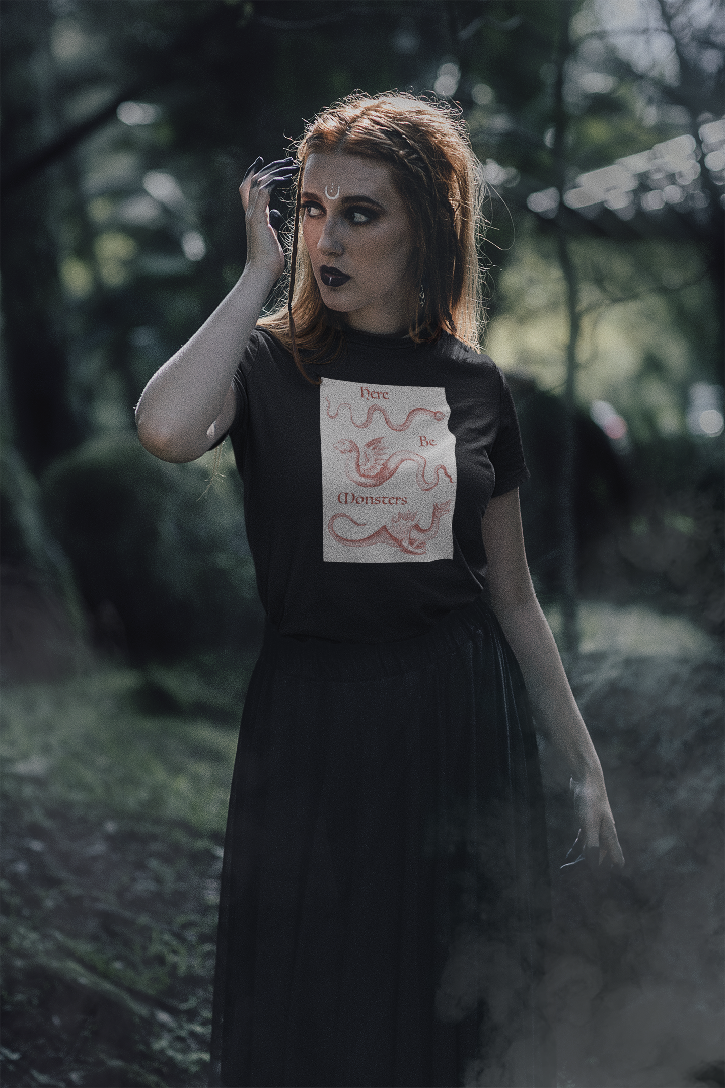 Here Be Monsters T-Shirt - Red