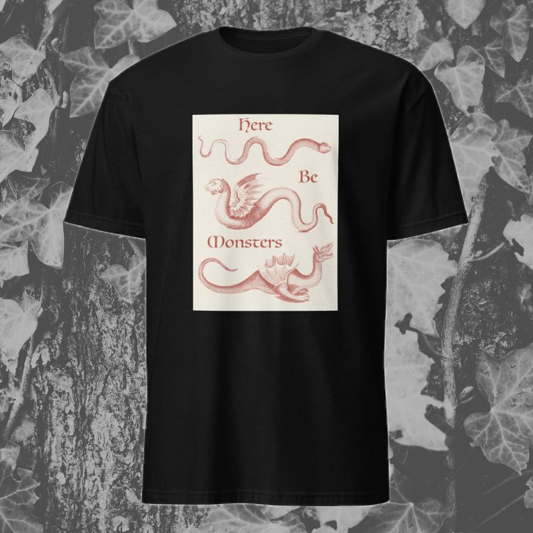 Here Be Monsters T-Shirt - Red