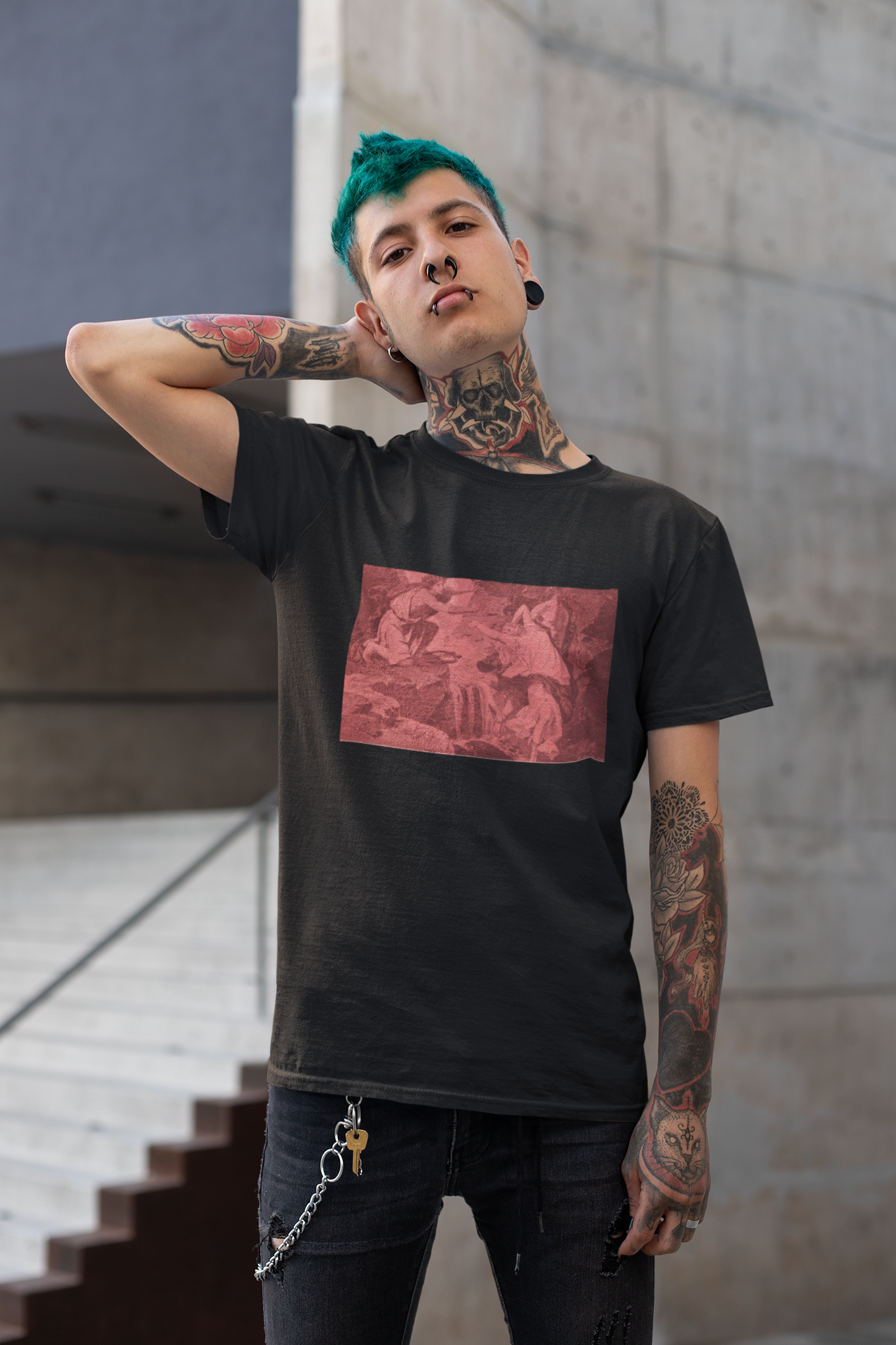 Orpheus & Eurydice T-Shirt - Wine Red