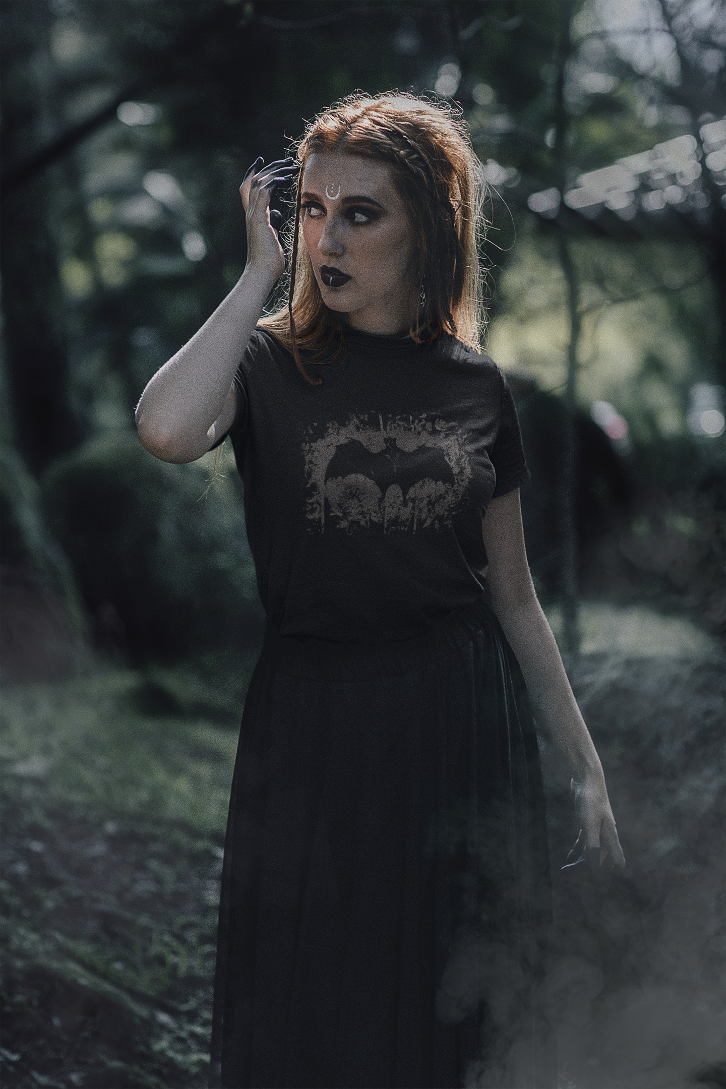 Rebirth Bat Skeleton T-Shirt - Black