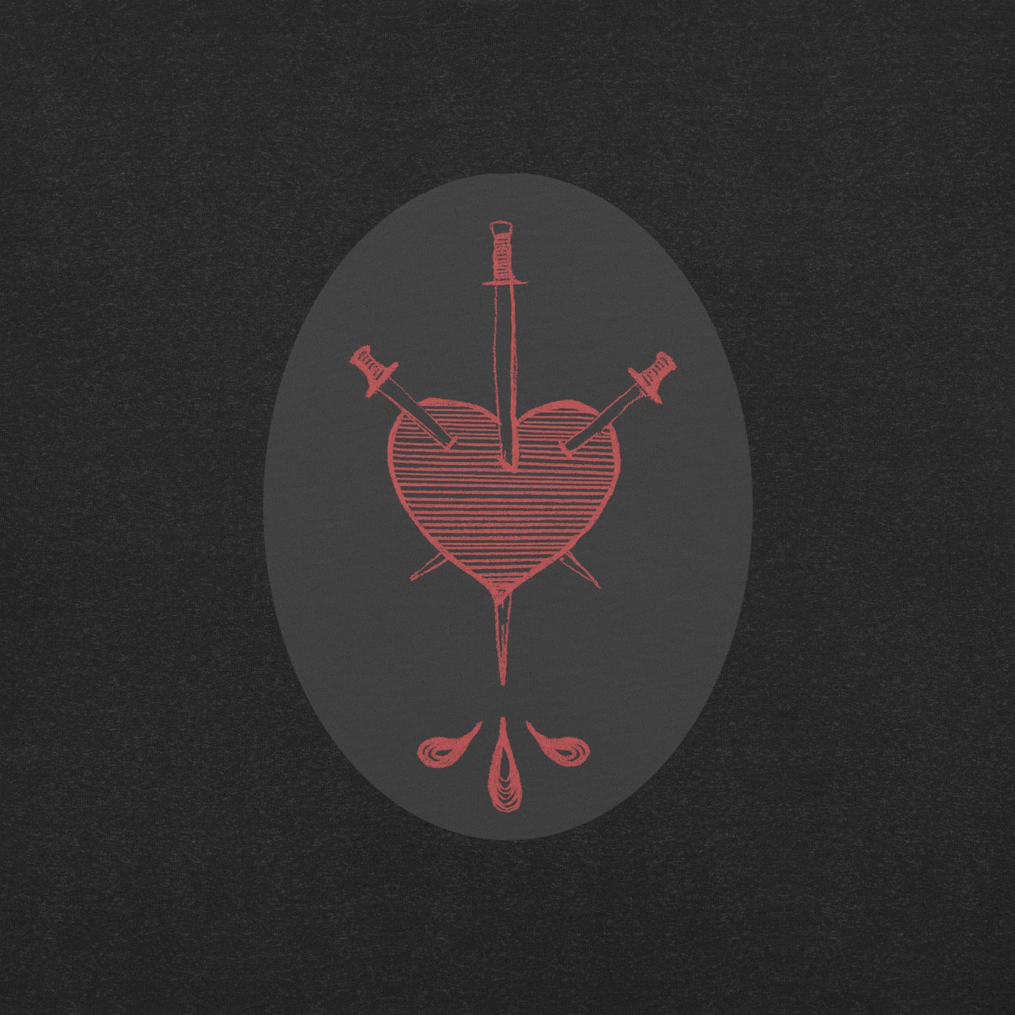 Three of Swords T-Shirt - Black Cherry
