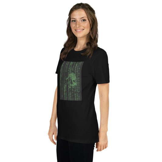 Ghost in the Machine Electric Green Cyberpunk Skull Unisex Tee