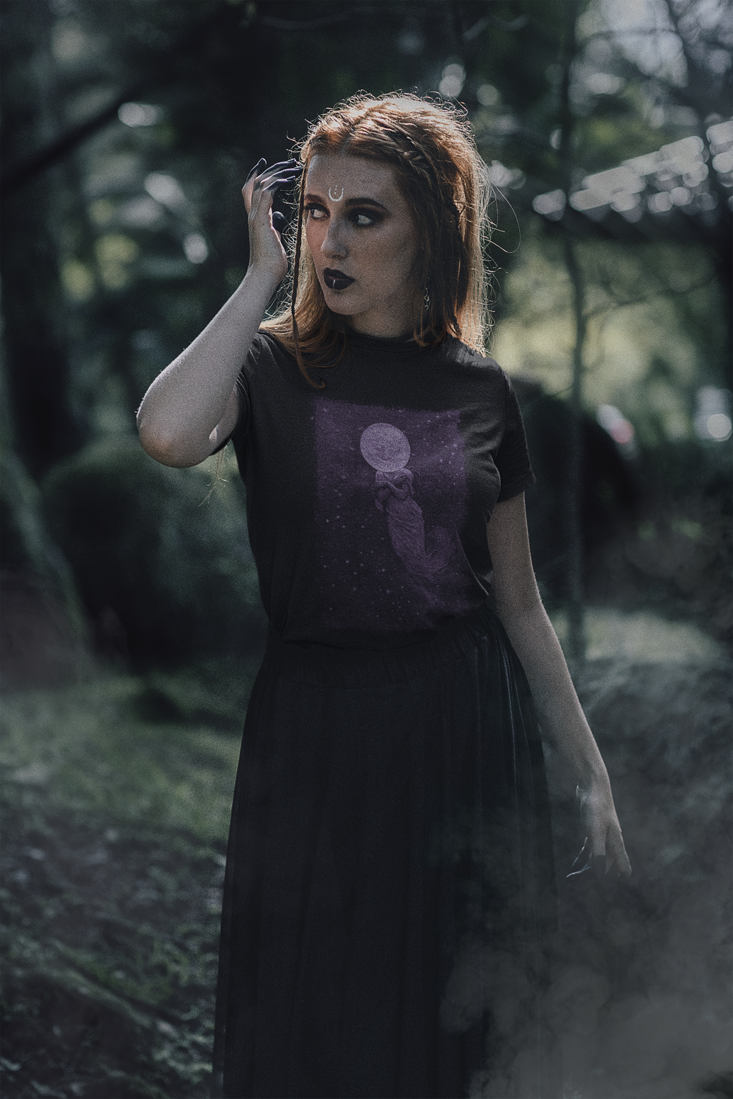Woman in the Moon T-Shirt - Soft Purple