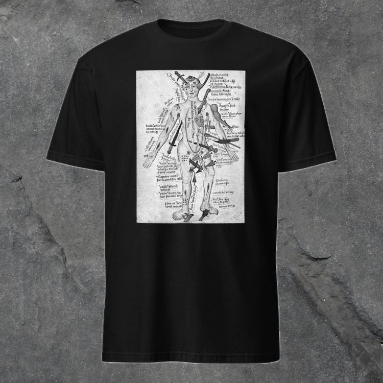 Wound Man T-Shirt - Grayscale