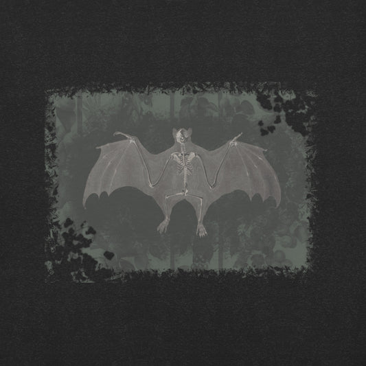 Rebirth Bat Skeleton T-Shirt - Moss Green
