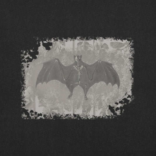 Rebirth Bat Skeleton T-Shirt - Dove Gray