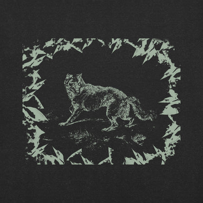 Huntress Wolf T-Shirt - Moss Green