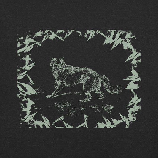 Huntress Wolf T-Shirt - Moss Green
