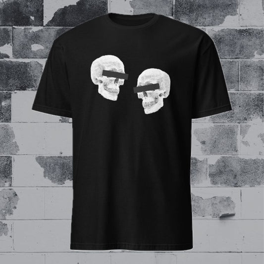 Doppelgangers Skull T-Shirt - Newsprint