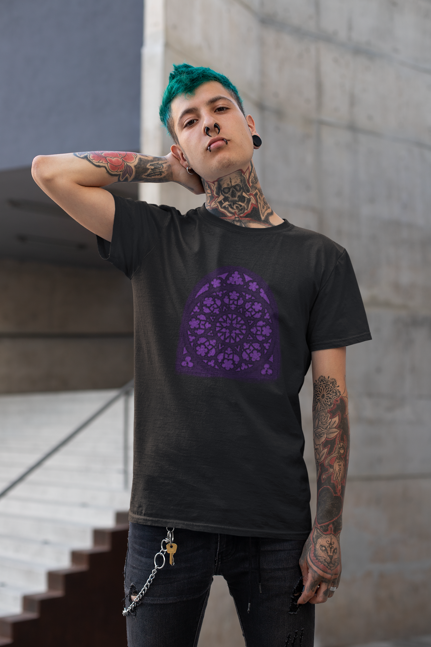 Ghost Window T-Shirt - Plum