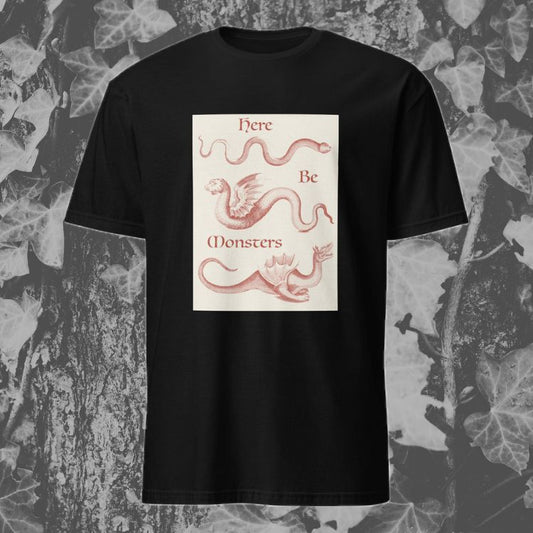 Here Be Monsters T-Shirt - Red