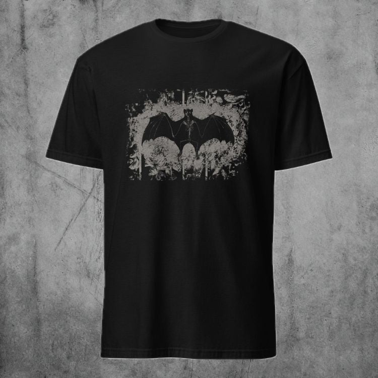 Rebirth Bat Skeleton T-Shirt - Black