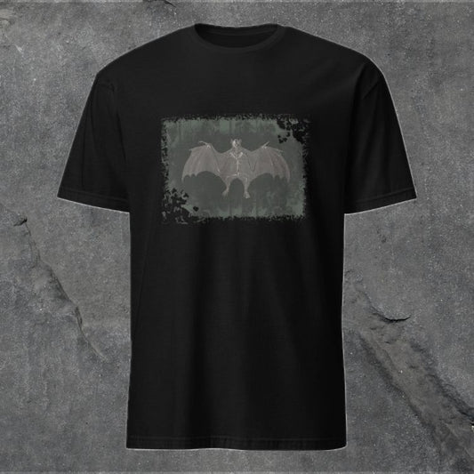 Rebirth Bat Skeleton T-Shirt - Moss Green