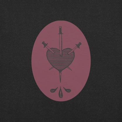 Three of Swords T-Shirt - Burgundy