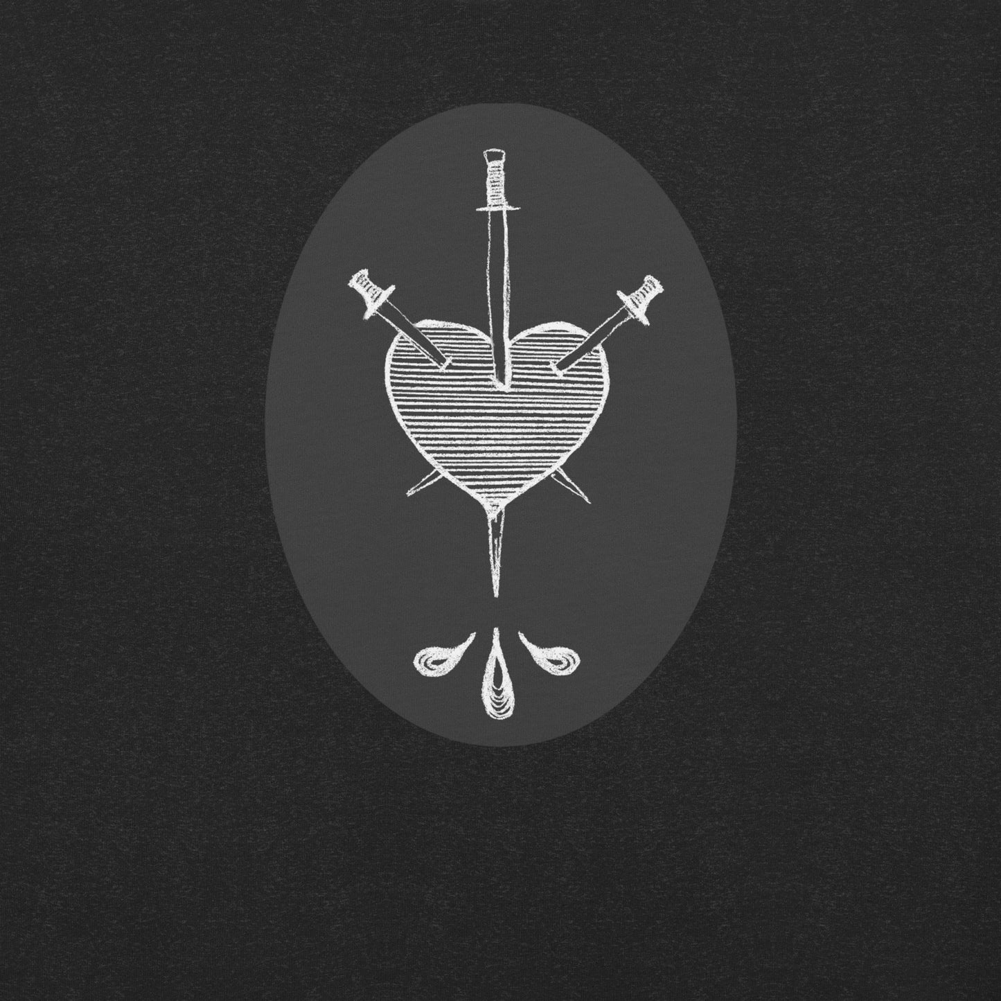 Three of Swords T-Shirt - Black & White