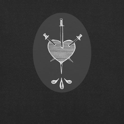 Three of Swords T-Shirt - Black & White