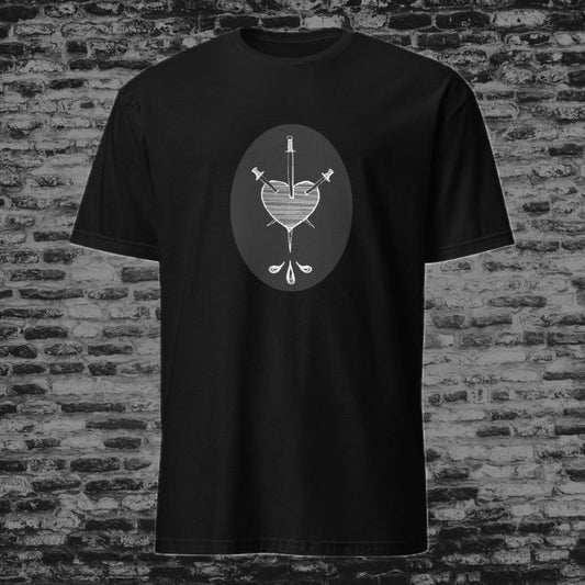 Three of Swords T-Shirt - Black & White