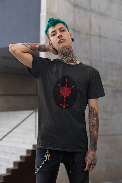 Three of Swords T-Shirt - Black Cherry