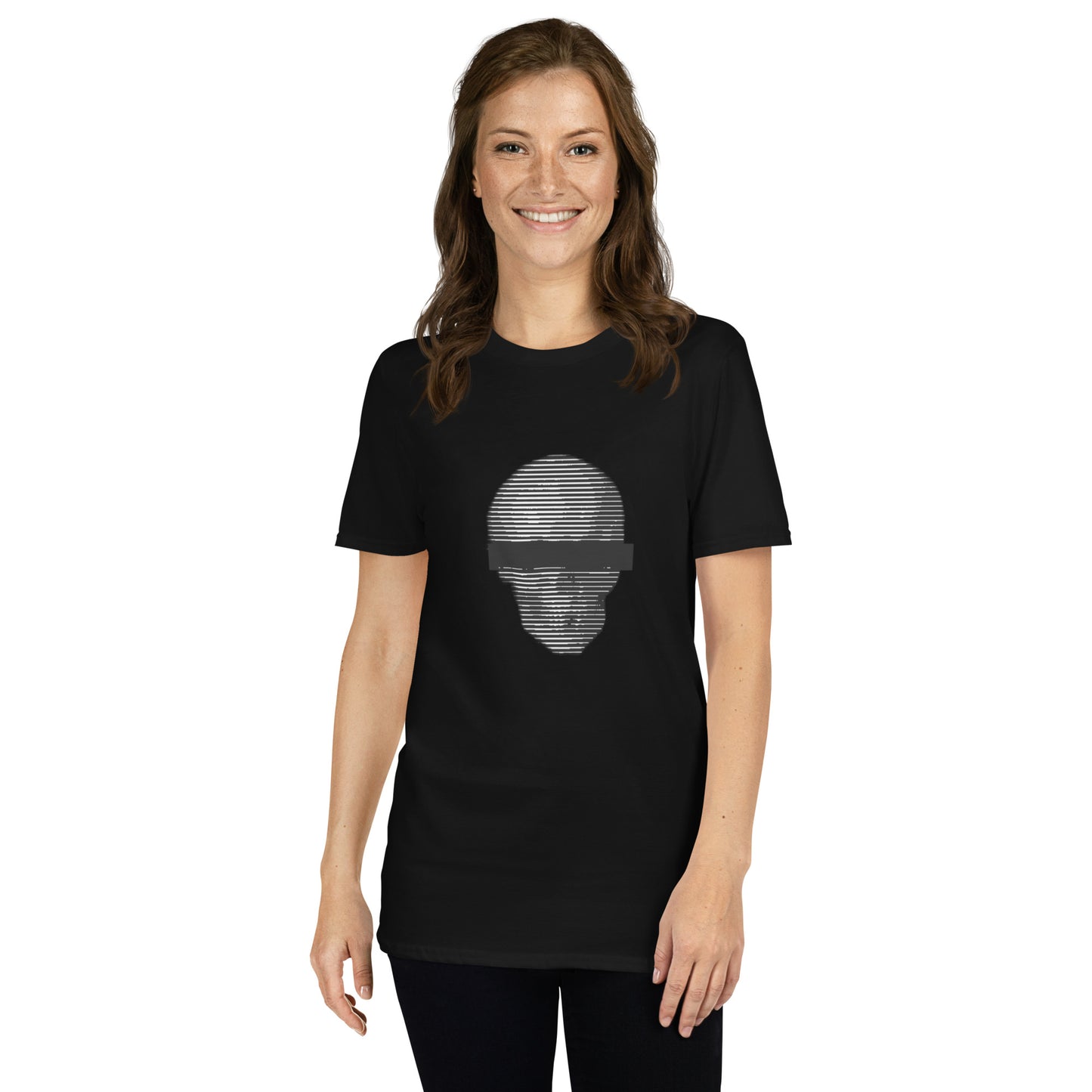 Anonymous Black & White Skull Unisex Tee