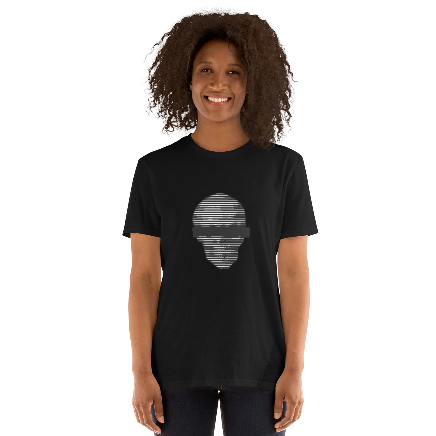 Anonymous Black & White Skull Unisex Tee