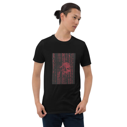 Ghost in the Machine Red Cyberpunk Skull Unisex Tee