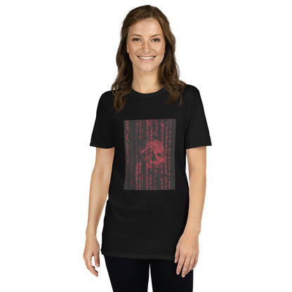 Ghost in the Machine Red Cyberpunk Skull Unisex Tee