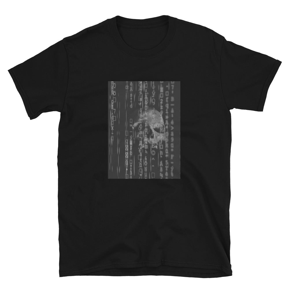 Ghost in the Machine White Cyberpunk Skull Unisex Tee