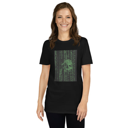 Ghost in the Machine Electric Green Cyberpunk Skull Unisex Tee