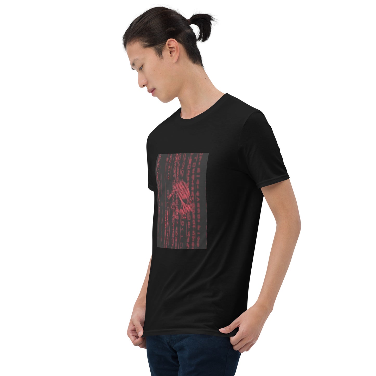 Ghost in the Machine Red Cyberpunk Skull Unisex Tee