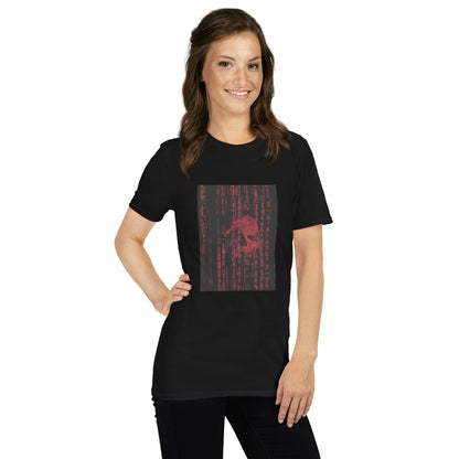 Ghost in the Machine Red Cyberpunk Skull Unisex Tee