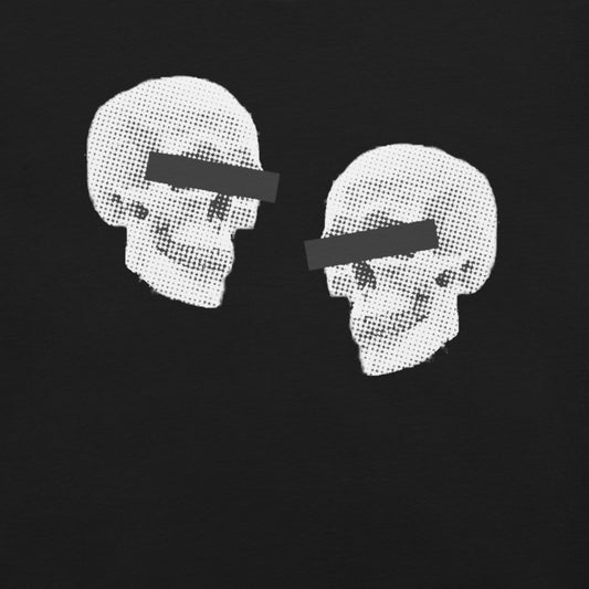 Doppelgangers Skull T-Shirt - Newsprint