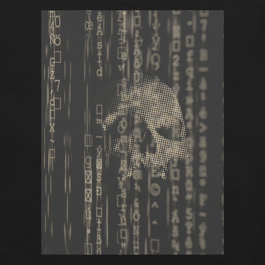Ghost in the Machine Skull T-Shirt - Sepia