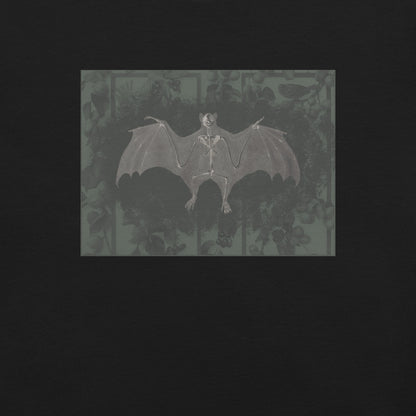 Rebirth Bat Skeleton T-Shirt - Moss Green