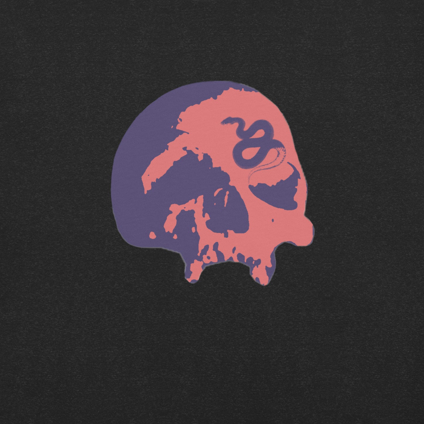 Serpent's Curse Skull T-Shirt - Navy/Red